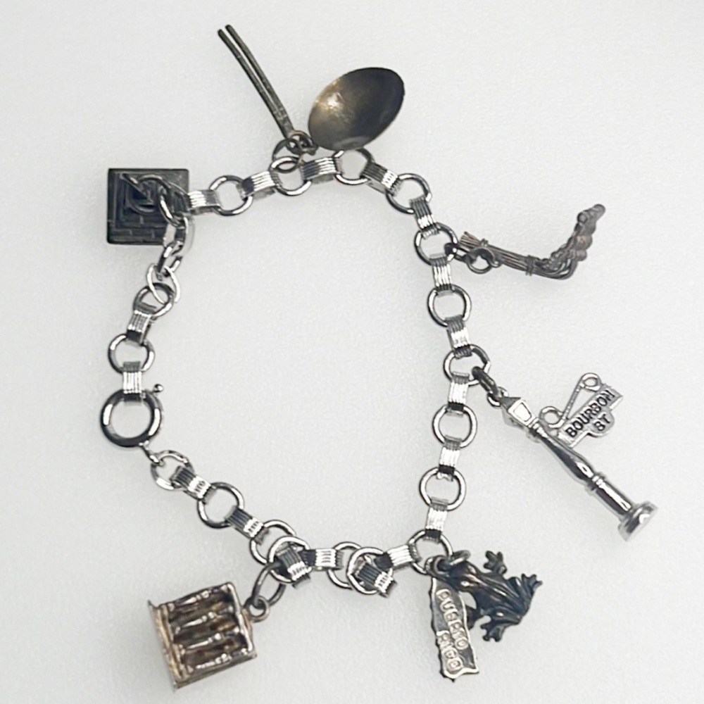 Vintage Around the World charm bracelet